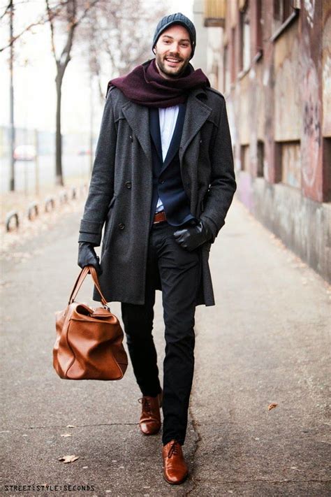 Go For A Charcoal Overcoat And Black Suit Pants For A Sharp