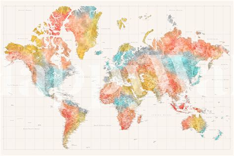Buy High Detail World Map Fifi Wallpaper Free Shipping