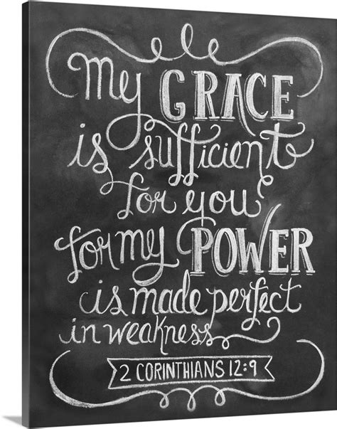 My Grace Is Sufficient Bible Verse Wall Art Canvas Prints Framed