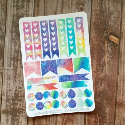 Free Printable Stickers Watercolor Squares For Erin Condren Planners