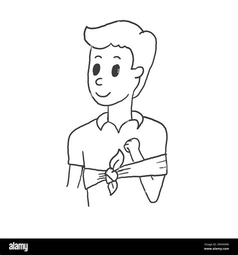 Cartoon Human With Broken Hand Vector Stock Vector Image And Art Alamy