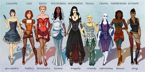 The Muses By Tbdoll On DeviantArt World Mythology Greek Mythology