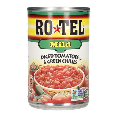 Rotel Mild Diced Tomatoes And Green Chilies 10 Oz Tomatoes And Paste