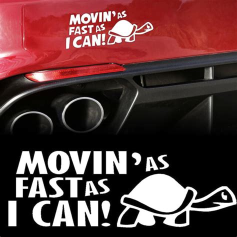 Moving As Fast As I Can Turtle Slow Decal Sticker Car Auto Window Decor White Ebay