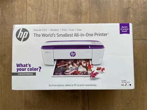 Hp Deskjet 3722 All In One Wireless Color Inkjet Printer Scan Copy New