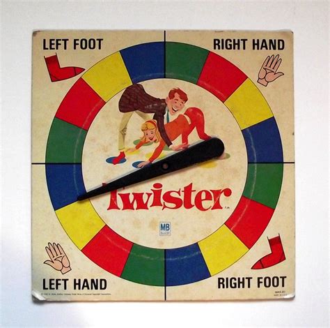 Vintage Original 1960s Twister Game Spinner By Pansyroadvintage