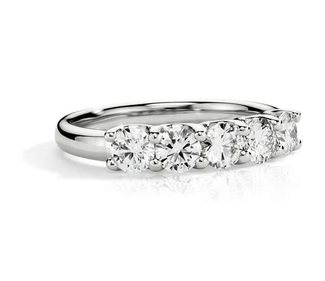 Luna Five Stone Diamond Ring In Platinum 1 Ct Tw Blue Nile