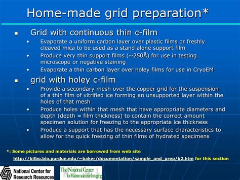 Ppt Electron Microscopy Em Grid And Carbon Film Preparation For