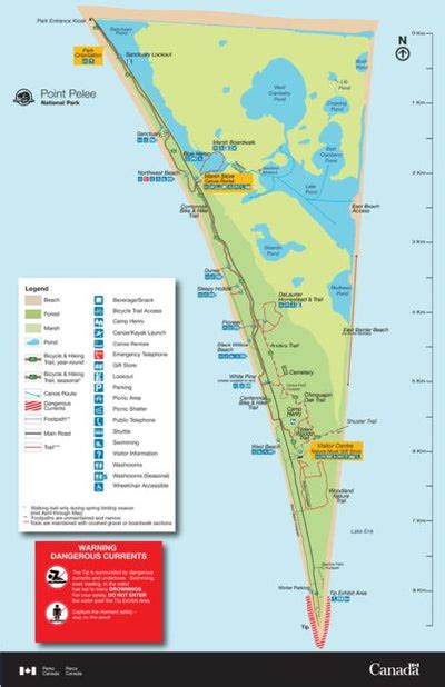 Point Pelee National Park Full Park Map By Parks Canada Avenza Maps