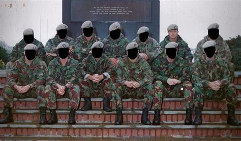 Air Troop B Squadron Operators Of The 22nd Sas In Front Of The Clock