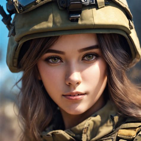 Lexica A Beautiful Real Army Girl Super Realistic Girl Super Realistic Face Super
