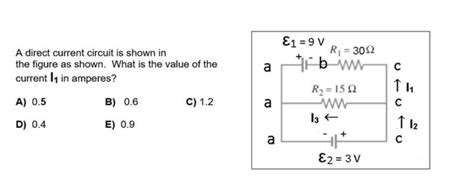 Solved A Direct Current Circuit Is Shown In The Figure As