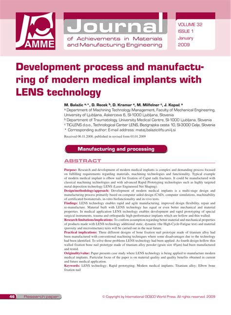 (PDF) Development process and manufacturing of modern ...