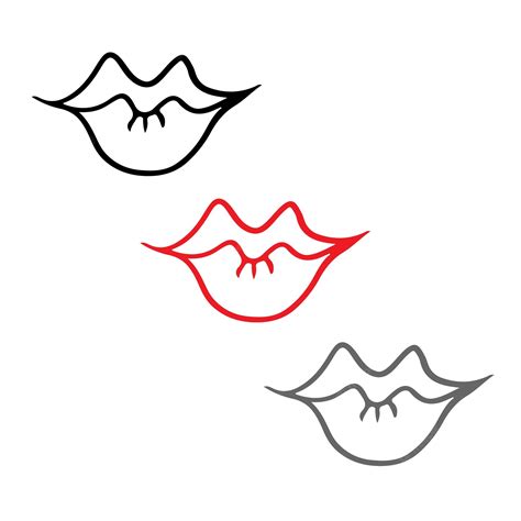 Premium Vector Set Of Lips In Different Colors