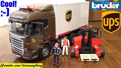 Toy Trucks Bruder Ups Truck Ups Cargo Truck Toy Unboxing Semi Hauler