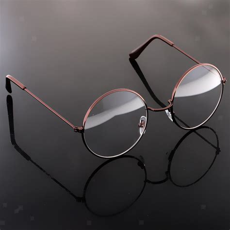 Round Men Women Eyeglasses Frame Spectacles Plain Glasses Metal Ebay