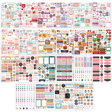 Aesthetic Monthly Planner Stickers 1100 Beautiful Design Accessories