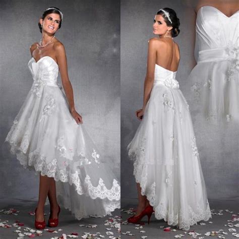 Sale Lace Whiteivory Short Front Long Back Design Bridal