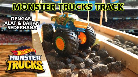 How To Make Monster Trucks Hot Wheels Track Simple Project Youtube