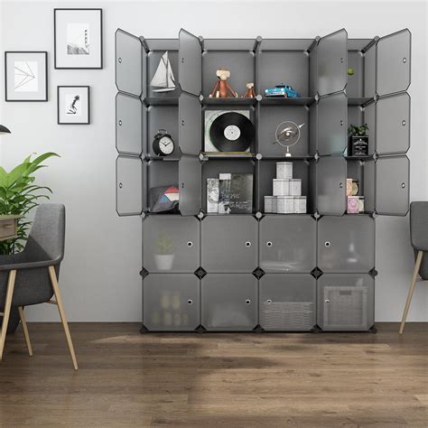 Langria 20 Cube Organizer Stackable Plastic Cube Storage Shelves Design Ebay