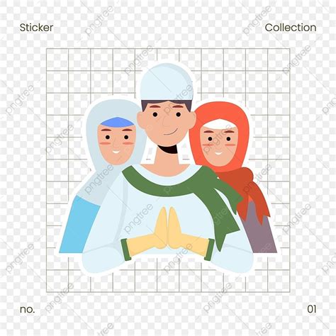Gambar Stiker Ramadhan Keluarga Muslim Keluarga Ramadan Stiker Png