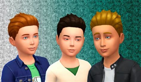 Sims 4 Hairs ~ Mystufforigin Short Spikey Hair For Boys