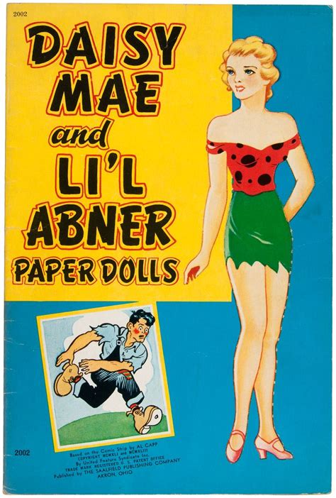 Hakes Daisy Mae And Lil Abner Paper Doll Trio And Figural Mug Pair