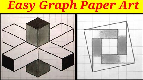 How To Draw On Graph Paper Easy Graph Paper Art Youtube