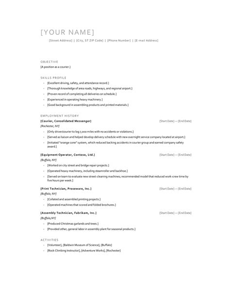 Chronological Resume Template Download Free Documents For Pdf Word