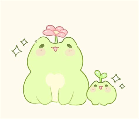 Mama Frog And Baby Frog By Miruupon On Deviantart Cute Little