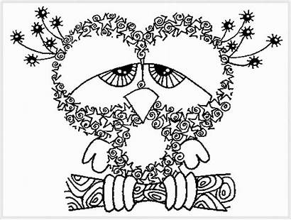 Aesthetic Coloring Pages Owl Printable