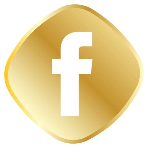 Facebook Golden Vector Design Images Golden Facebook Icon Facebook