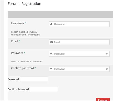 Two Sets Of Password Required On Registration How To And