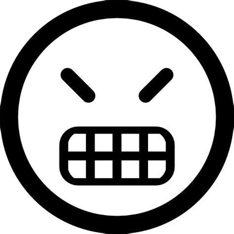 Square Emoticons Emoticon Anger Faces Interface Angry Face Icon