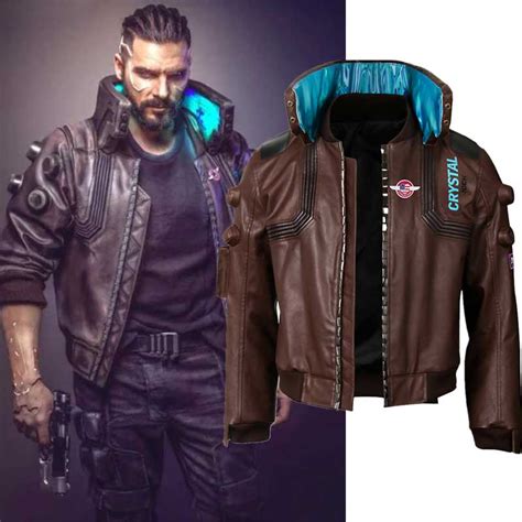 Women Cyberpunk 2077 V Bomber Cosplay Jacket Men Samurai Leather Adult