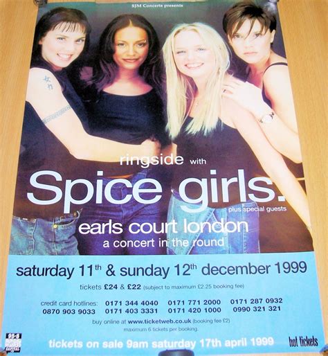 Spice Girls Stunning Concert Poster Earls Court London December 11th