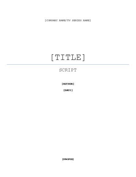 Easily manage your documents and processes with airslate automation. Script Writing Template | Word Templates