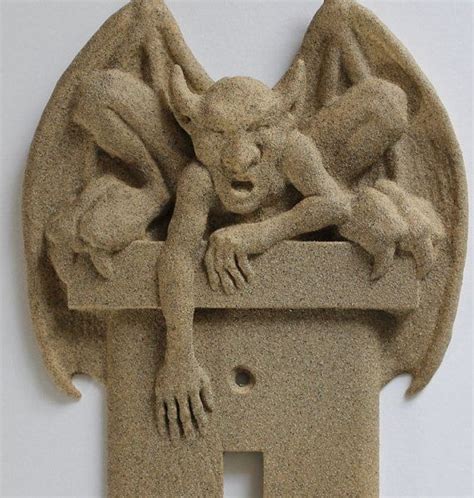 Gargoyle Decor Light Switch Plate Wall Cover Toggle Etsy Plates On