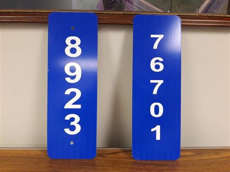 The tall home address numbers are easy to apply decal or can be on a house number plaque. Purchase Address and Mailbox Numbers | McLennan County, TX