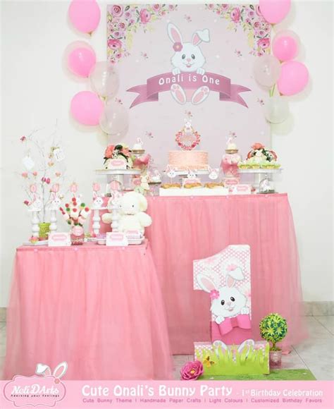 Bunny Themed 1st Birthday Party Pretty My Party