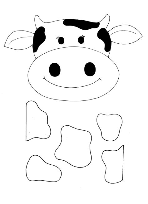 Printable Cow Face Template Printable Word Searches