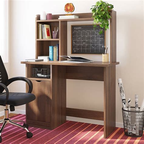 Buy Stanis Engineered Wood Study Table With Frosty White Door Cabinet