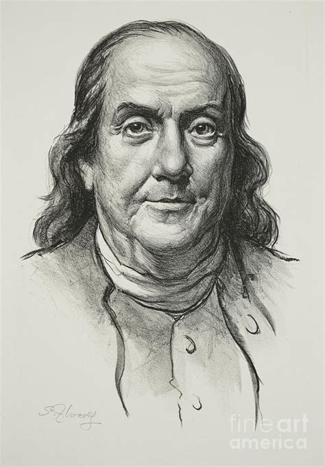Benjamin Franklin Drawing By Samuel Johnson Woolf Fine Art America