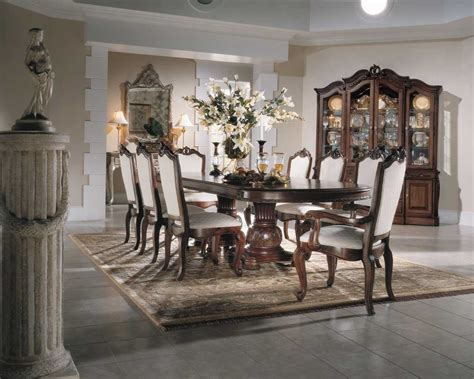 American drew savona 5pc octavia dining room set in versaille. American Drew Bob Mackie Home Pedestal Dining Collection ...