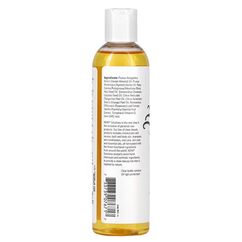 Now Foods Solutions Refreshing Vanilla Citrus Massage Oil 8 Fl Oz