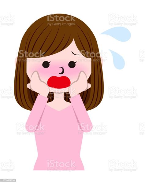 illustration of a blushing woman stock illustration download image now one person people