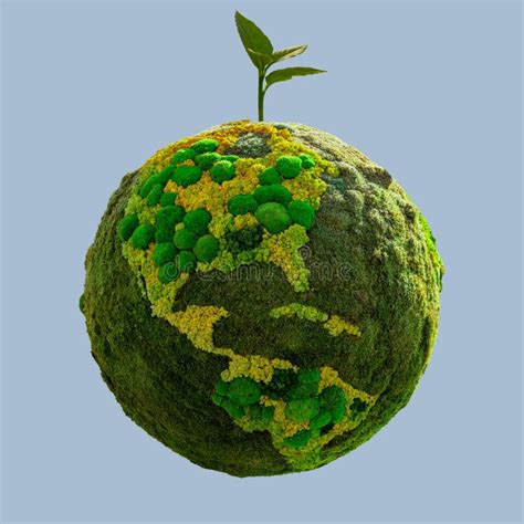 Green Planet Earth With Plant Stock Photo Image Of Bioenergy Planet