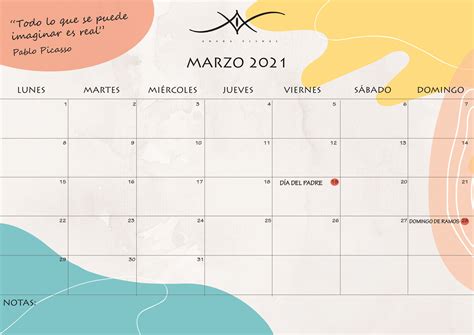 Calendario Descargable Gratuito De Marzo 2021 De Adara Visual Descárgatelo Y Llénalo De Buenos