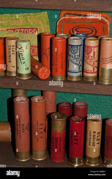 A Selection Of Vintage Shotgun Cartridges Stock Photo Alamy