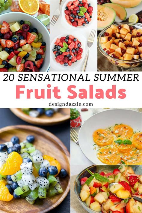 20 Sensational Summer Fruit Salads Design Dazzle In 2020 Summer